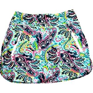 Jack Smith  Paisley Skort - S green , blue black.  Polyester spandex